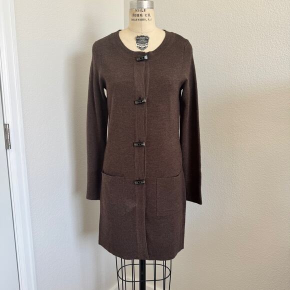 Ellen Tracy Sweaters - Ellen Tracy | Merino Wool Blend Longline Cardigan Sweater Size Small